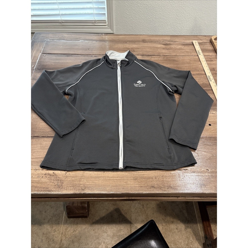 Levelwear Gray Full Zip Jacket Women's XL Poppy Hills Pockets